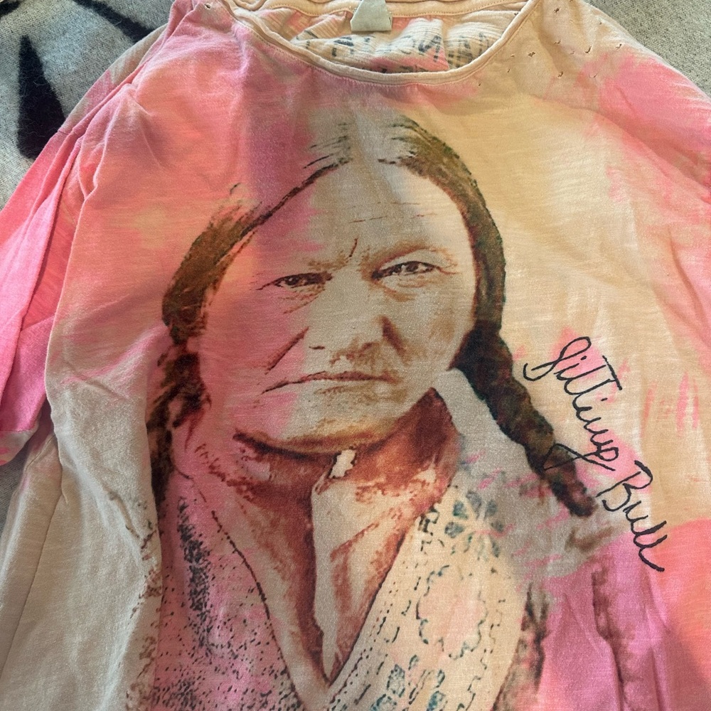Kids Pink Sitting Bull Graphic Tee